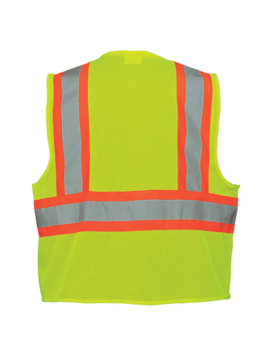 FrogWear® HV Yellow/Green Lightweight Mesh Polyester Vest with Contrasting Trim - GLO-002