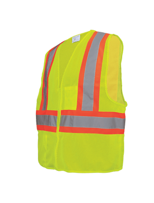 FrogWear® HV Yellow/Green Lightweight Mesh Polyester Vest with Contrasting Trim - GLO-002