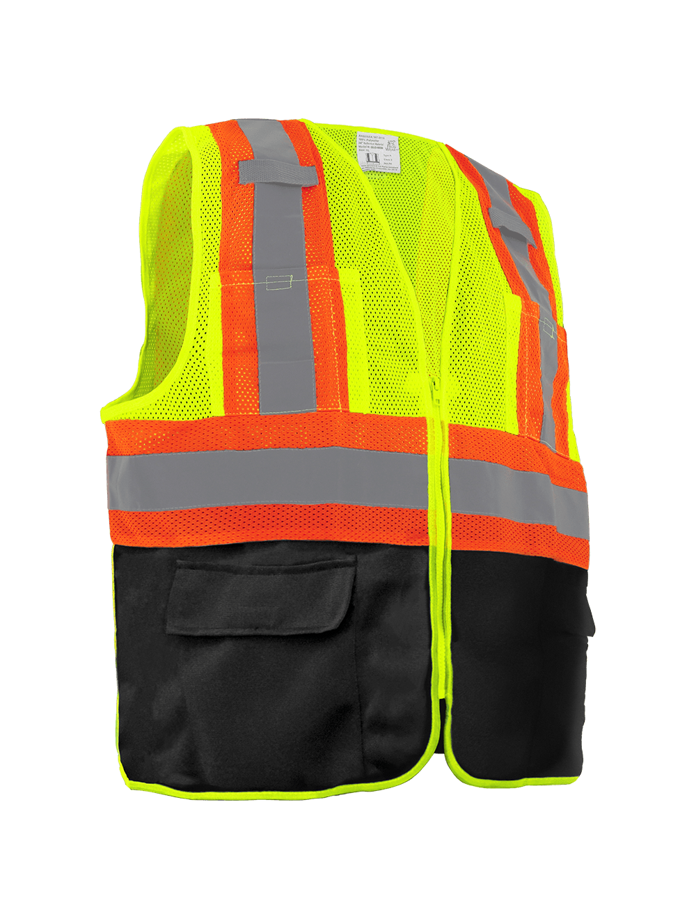 FrogWear® HV Mesh Polyester Surveyors Safety Vest - GLO-0036