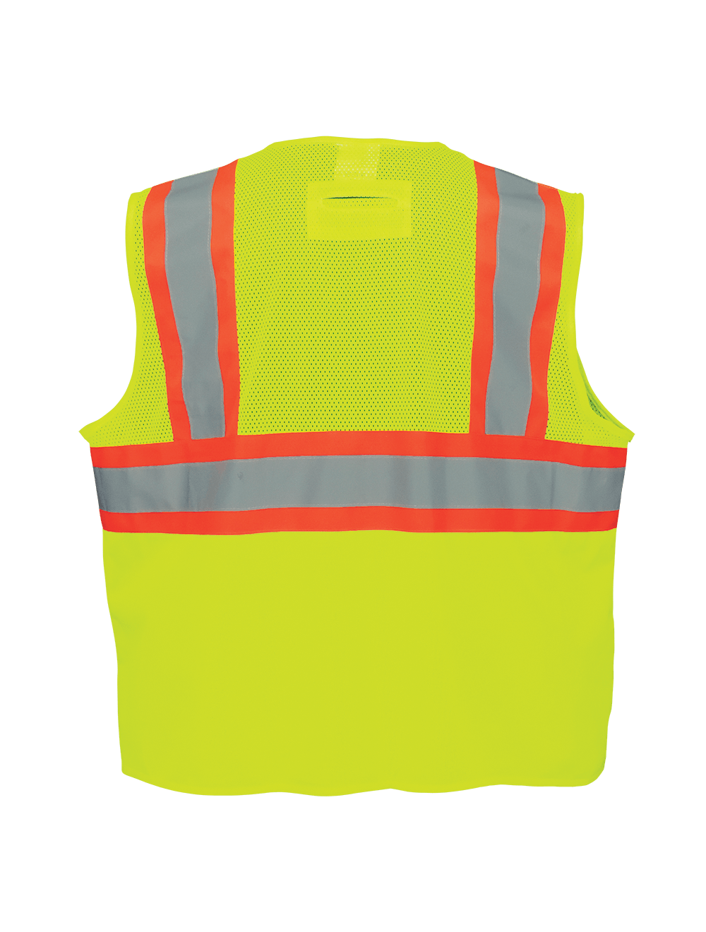 FrogWear® HV Solid and Mesh Polyester High-Visibility Surveyors Safety Vest - GLO-0037
