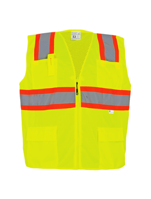 FrogWear® HV Solid and Mesh Surveyors Vest - GLO-003