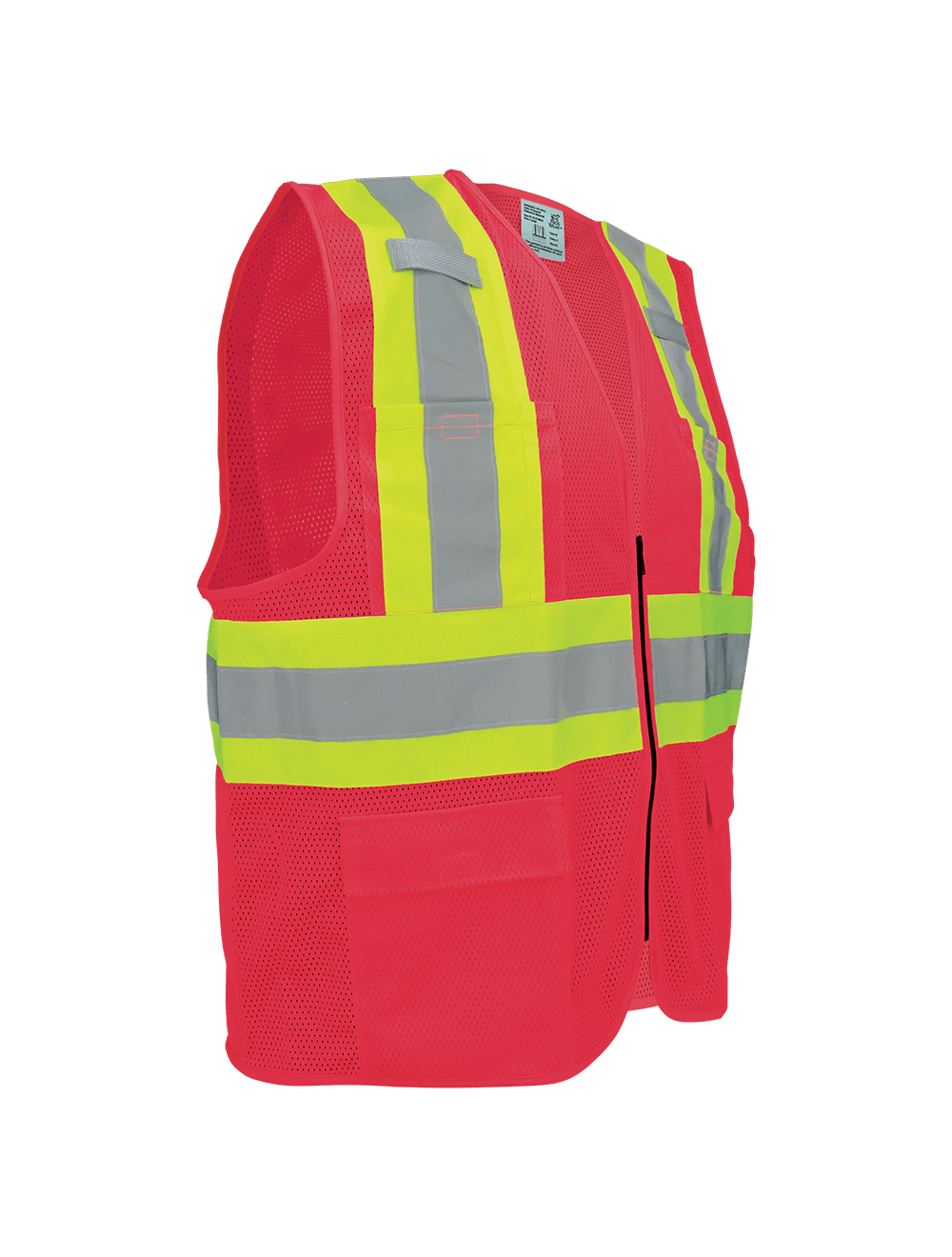 FrogWear® HV Lightweight High-Visibility Red Mesh Surveyor Vest - GLO-0055