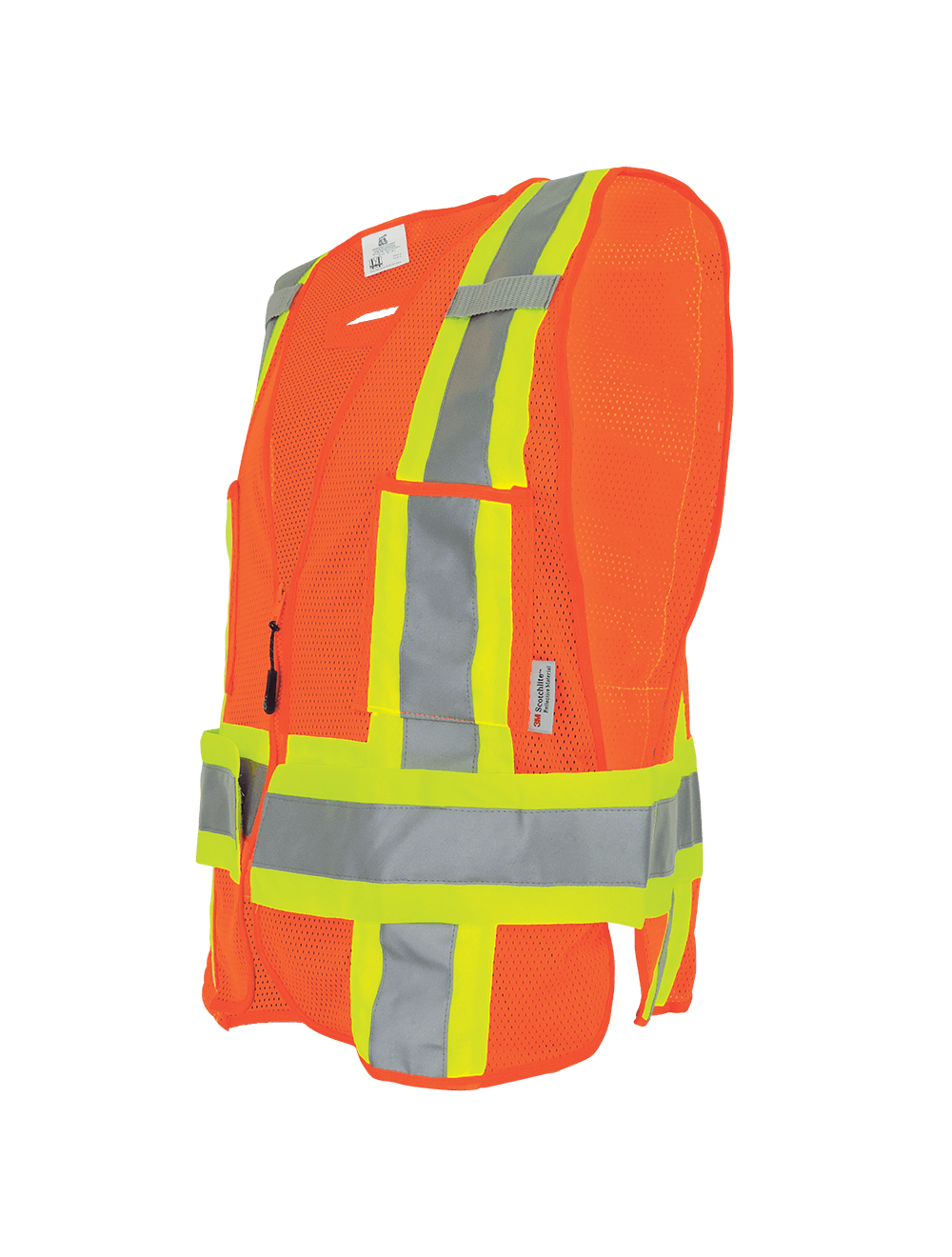 FrogWear® HV High-Visibility Orange Lightweight Mesh Polyester Adjustable Vest - GLO-005ADJ