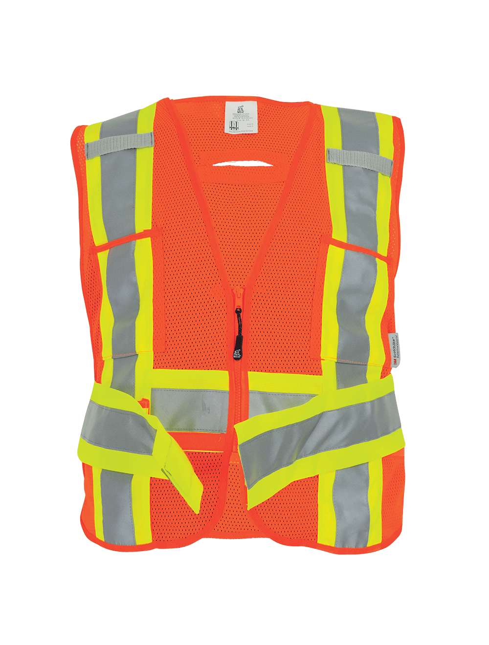 FrogWear® HV High-Visibility Orange Lightweight Mesh Polyester Adjustable Vest - GLO-005ADJ