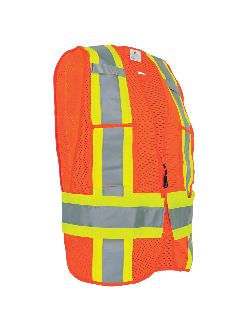 FrogWear® HV High-Visibility Orange Lightweight Mesh Polyester Adjustable Vest - GLO-005ADJ