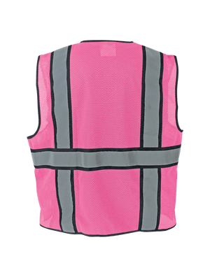 FrogWear® HV Enhanced Visibility Pink Surveyors Safety Vest - GLO-0066