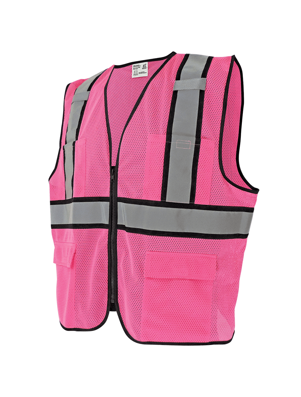 FrogWear® HV Enhanced Visibility Pink Surveyors Safety Vest - GLO-0066
