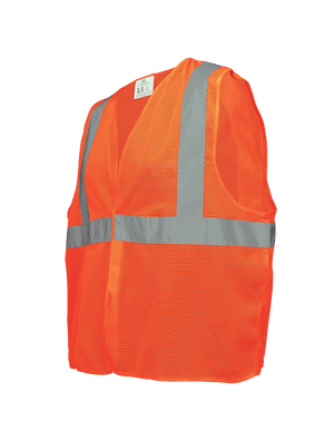 FrogWear® HV Lightweight Orange Mesh Polyester Safety Vest - GLO-006V
