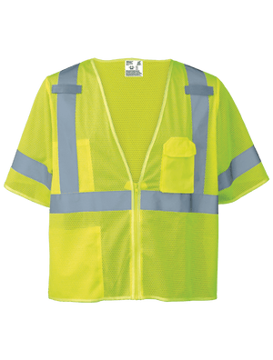 FrogWear® HV Self-Extinguishing High-Visibility Short-Sleeved Safety Vest - GLO-011FR