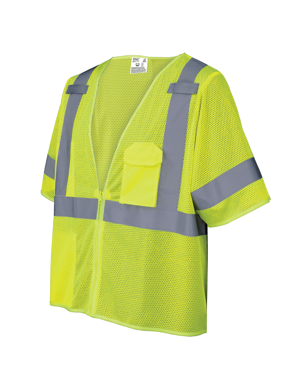 FrogWear® HV Self-Extinguishing High-Visibility Short-Sleeved Safety Vest - GLO-011FR