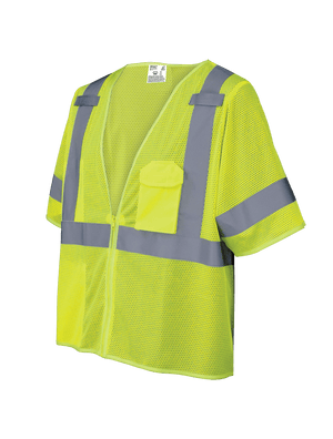 FrogWear® HV Self-Extinguishing High-Visibility Short-Sleeved Safety Vest - GLO-011FR