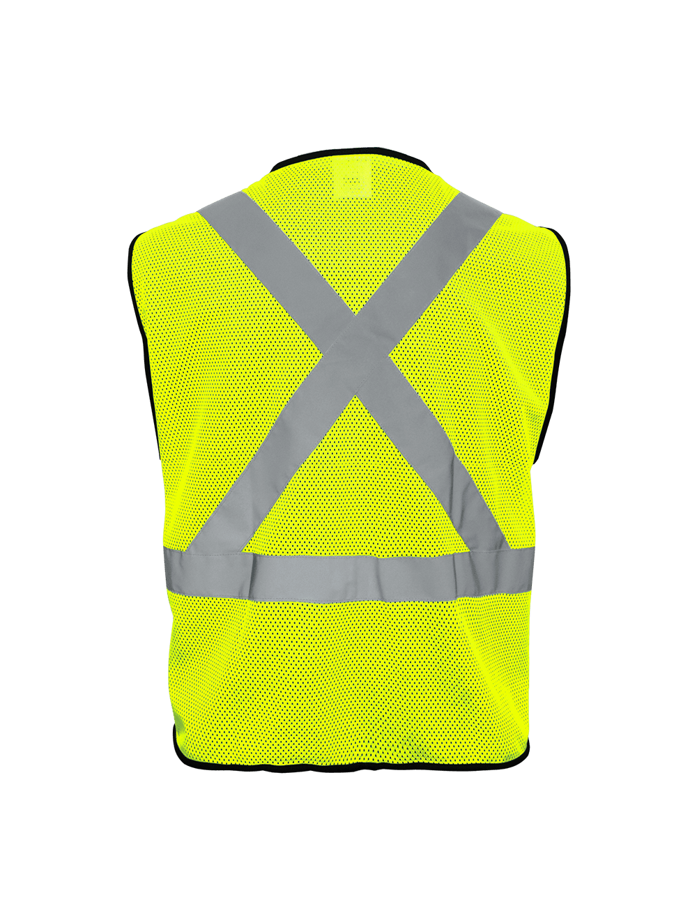FrogWear® HV High-Visibility Polyester Solid Black Bottom Safety Vest - GLO-019