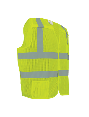 FrogWear® HV Yellow/Green Lightweight Mesh Polyester Breakaway Vest - GLO-01BA