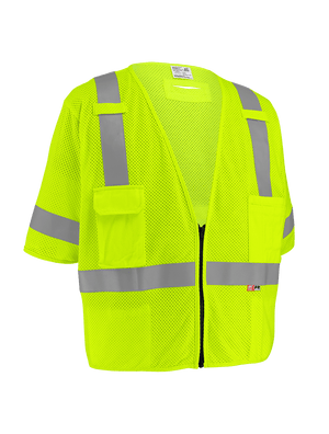 FrogWear® HV ANSI Class 3 Flame-Resistant Surveyors Safety Vest - GLO-025FR