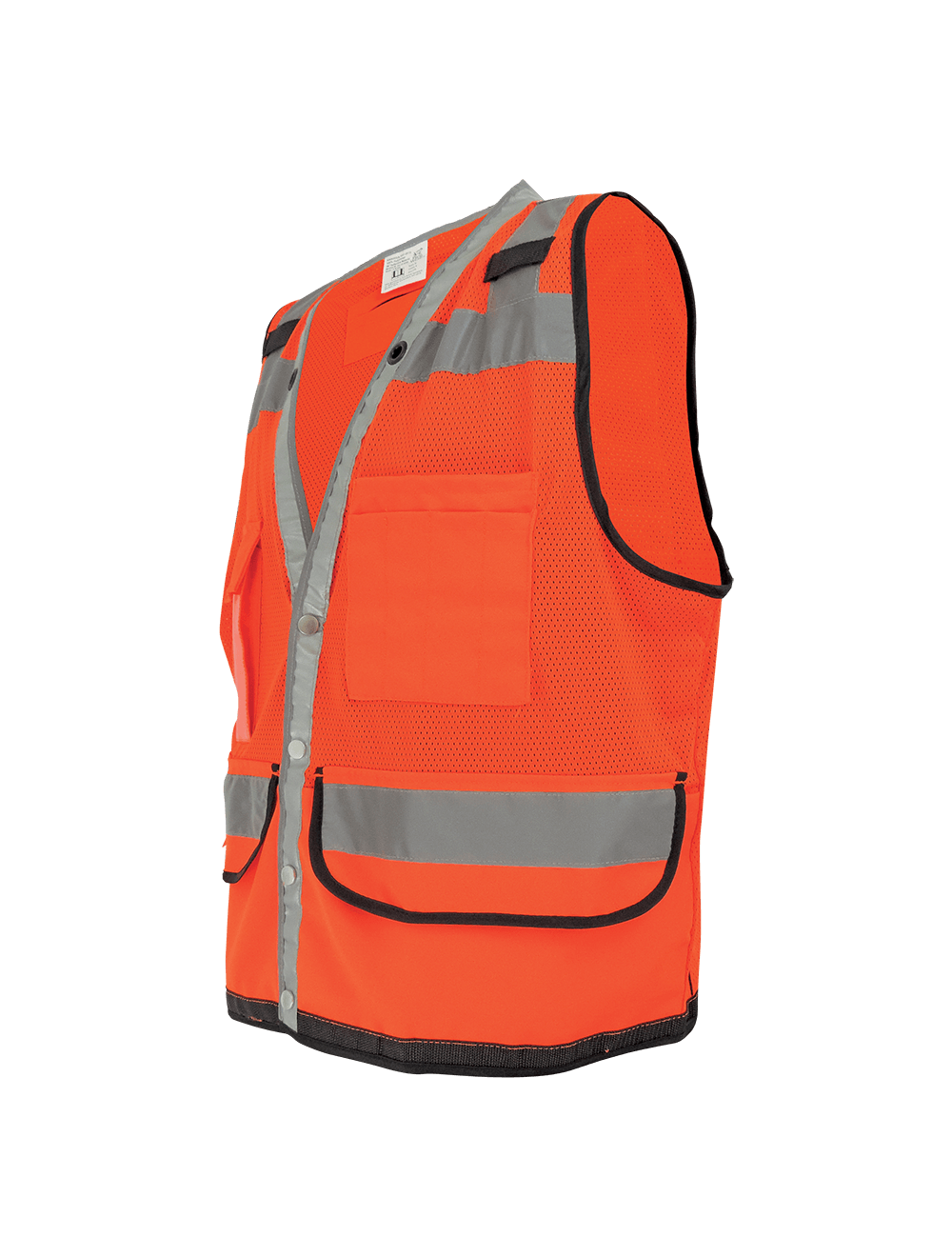 FrogWear® HV Lightweight High-Visibility Orange Mesh and Solid Surveyors Safety Vest - GLO-058
