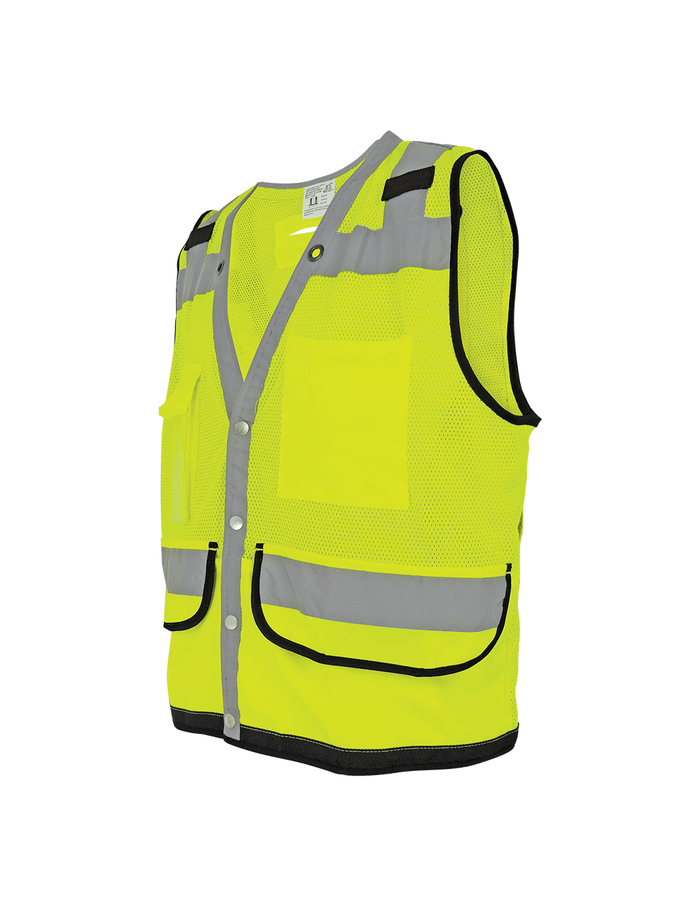 FrogWear® HV Lightweight High-Visibility Yellow/Green Mesh and Solid Surveyors Safety Vest - GLO-059