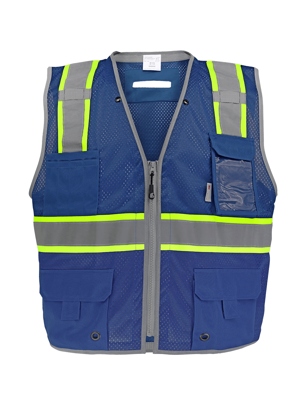 FrogWear® HV Blue Enhanced Visibility Surveyors Safety Vest - GLO-067B