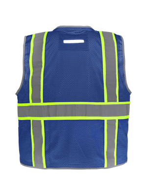 FrogWear® HV Blue Enhanced Visibility Surveyors Safety Vest - GLO-067B