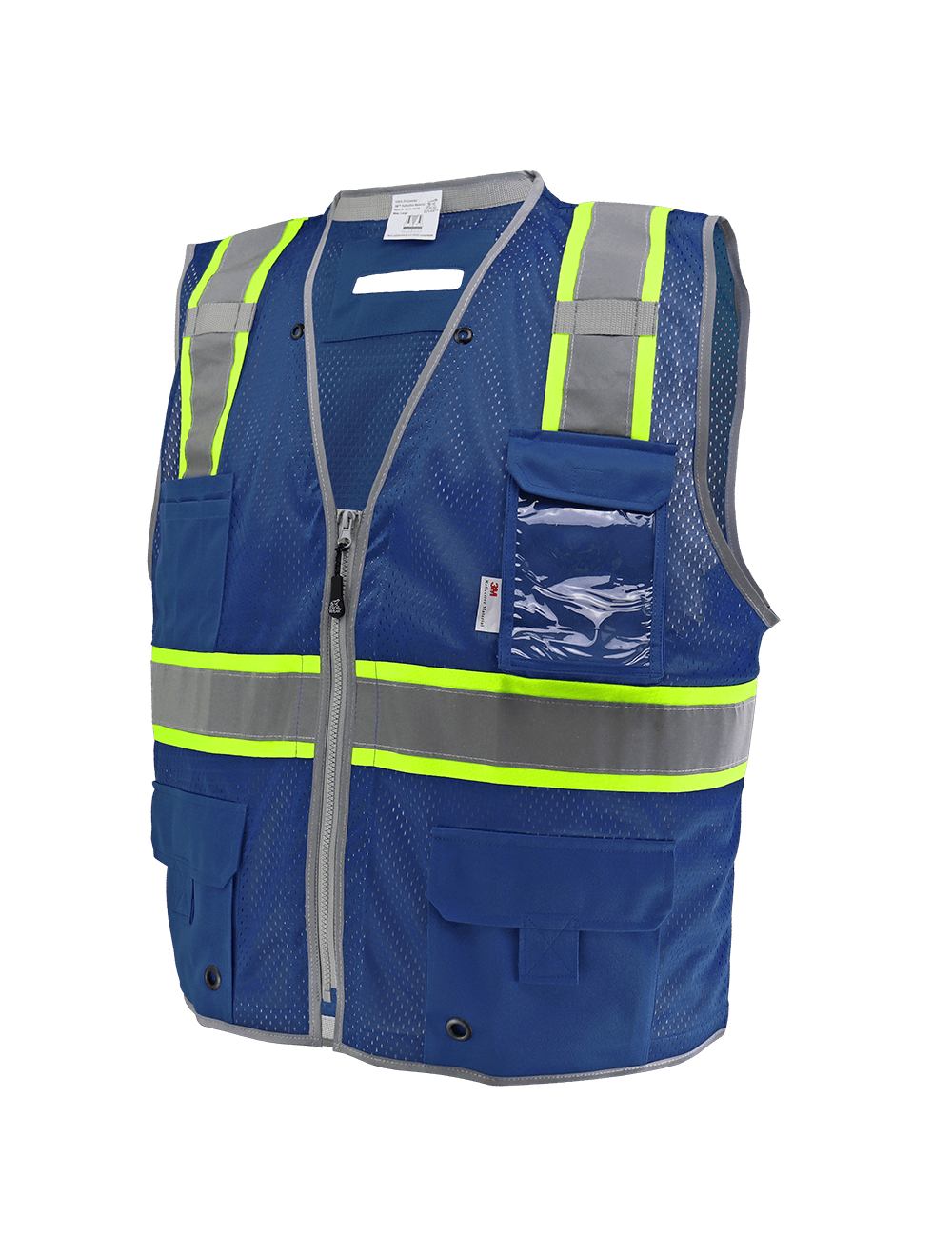 FrogWear® HV Blue Enhanced Visibility Surveyors Safety Vest - GLO-067B