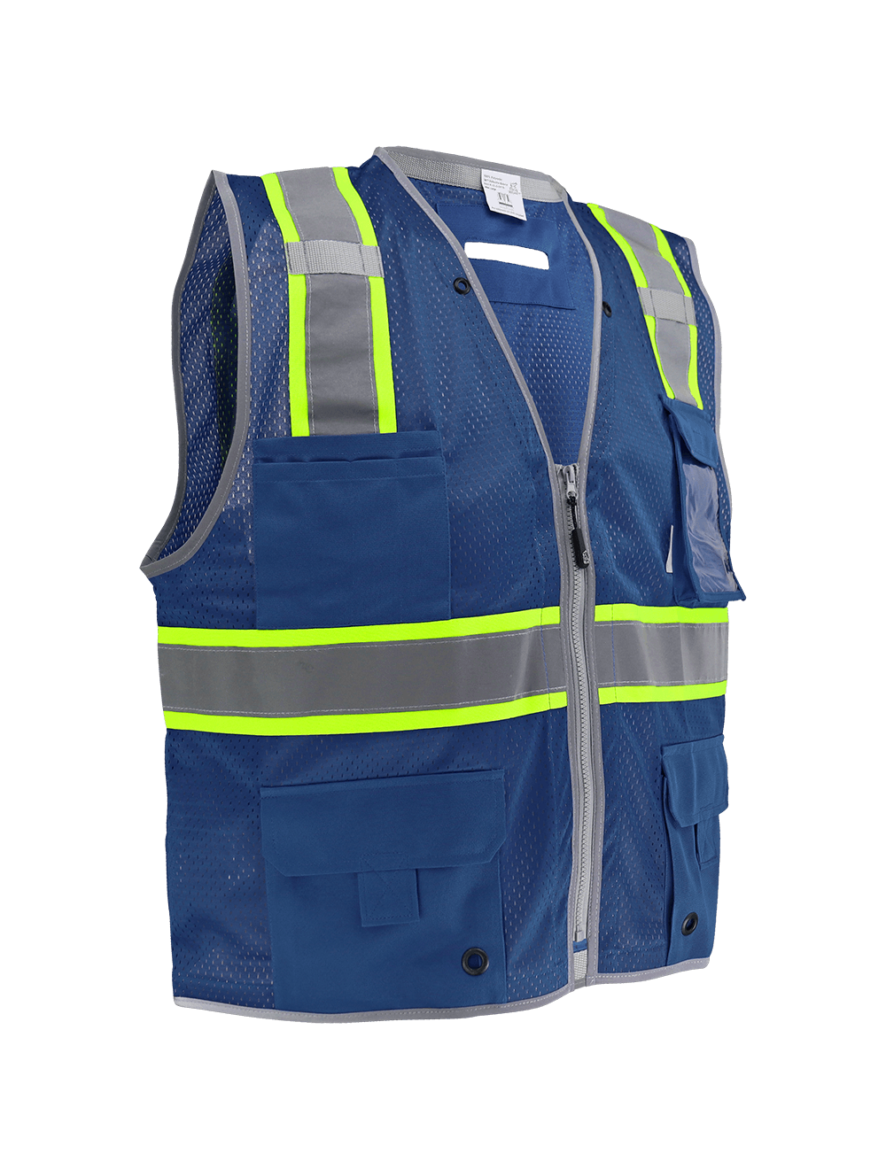 FrogWear® HV Blue Enhanced Visibility Surveyors Safety Vest - GLO-067B