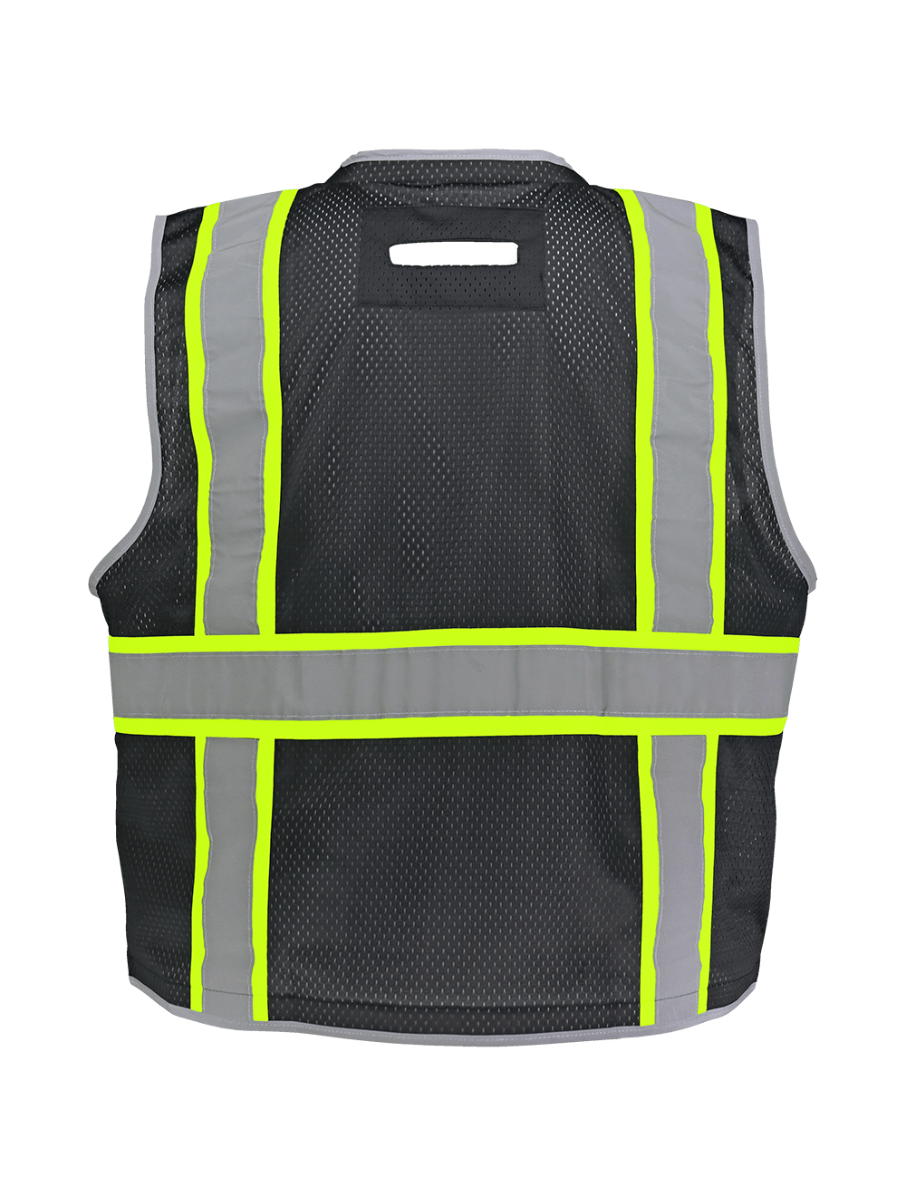 FrogWear® HV Black Enhanced Visibility Surveyors Safety Vest - GLO-067K