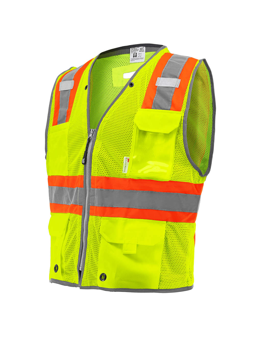 FrogWear® HV Mesh Polyester Surveyors Safety Vest - GLO-067