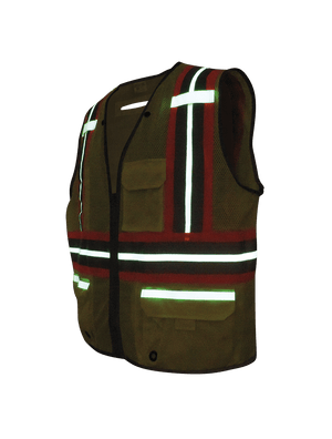 FrogWear® HV Photoluminescent Surveyors Safety Vest with Reflective - GLO-077