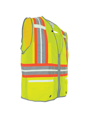 FrogWear® HV Photoluminescent Surveyors Safety Vest with Reflective - GLO-077
