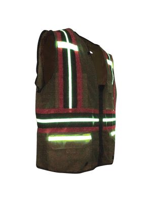 FrogWear® HV Photoluminescent Surveyors Safety Vest with Reflective - GLO-077