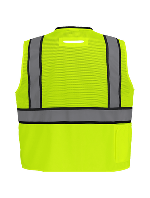 FrogWear® HV High-Visibility "Kitchen Sink" Premium Surveyors Safety Vest, ANSI Class 2 - GLO-088