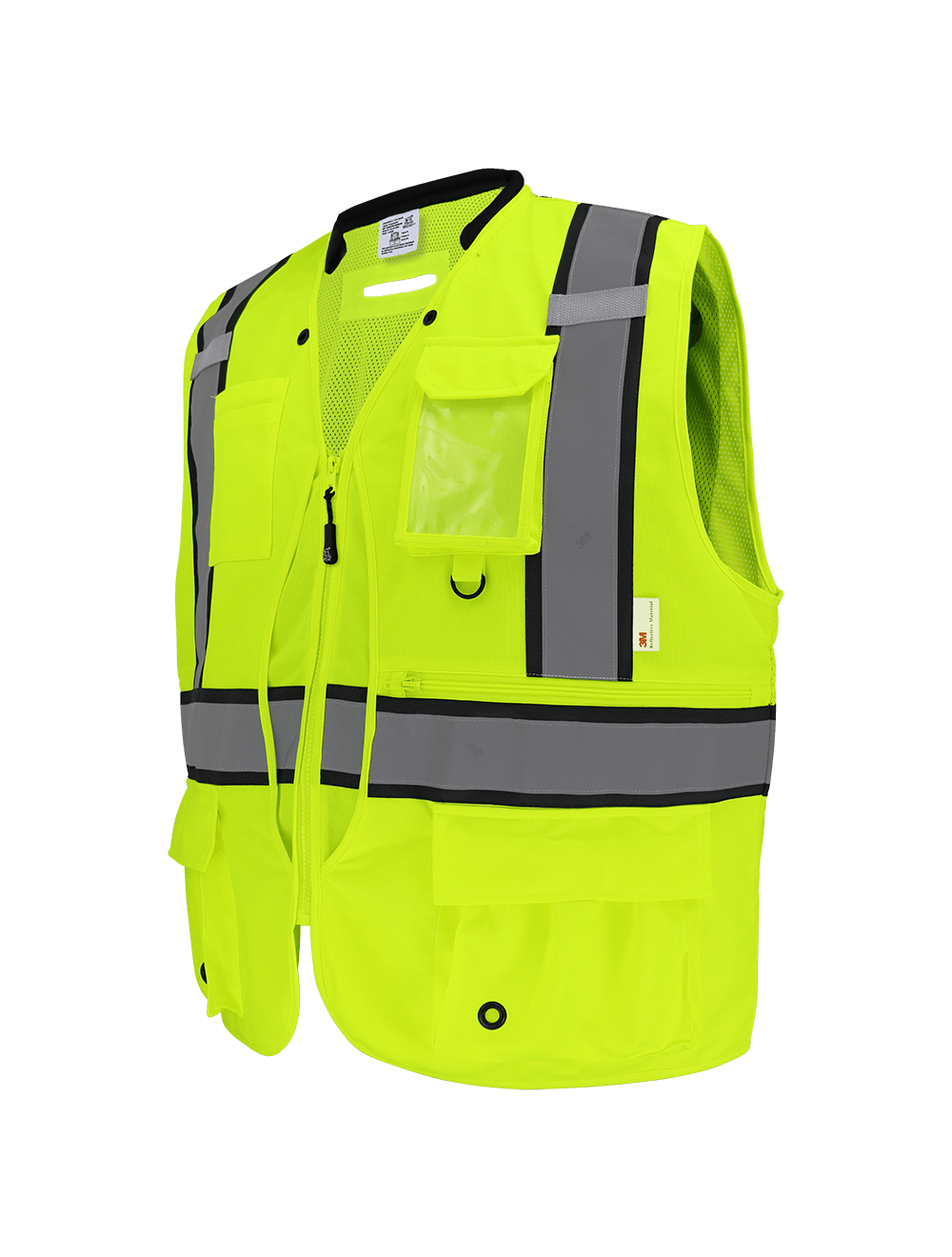 FrogWear® HV High-Visibility "Kitchen Sink" Premium Surveyors Safety Vest, ANSI Class 2 - GLO-088