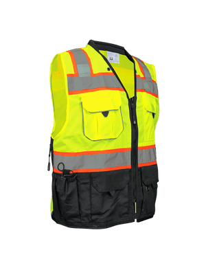 FrogWear® HV Premium High-Visibility Surveyors Safety Vest - GLO-099