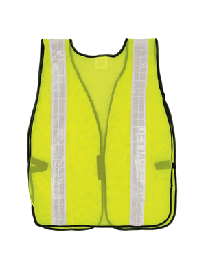 FrogWear® HV Enhanced Visibility Yellow/Green Economy Mesh Safety Vest with Wide Reflective - GLO-10-G-2IN