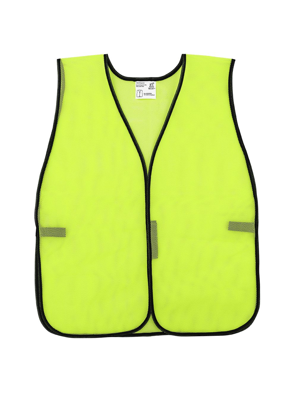 FrogWear® HV High-Visibility Yellow/Green Economy Mesh Safety Vest - GLO-10-YG