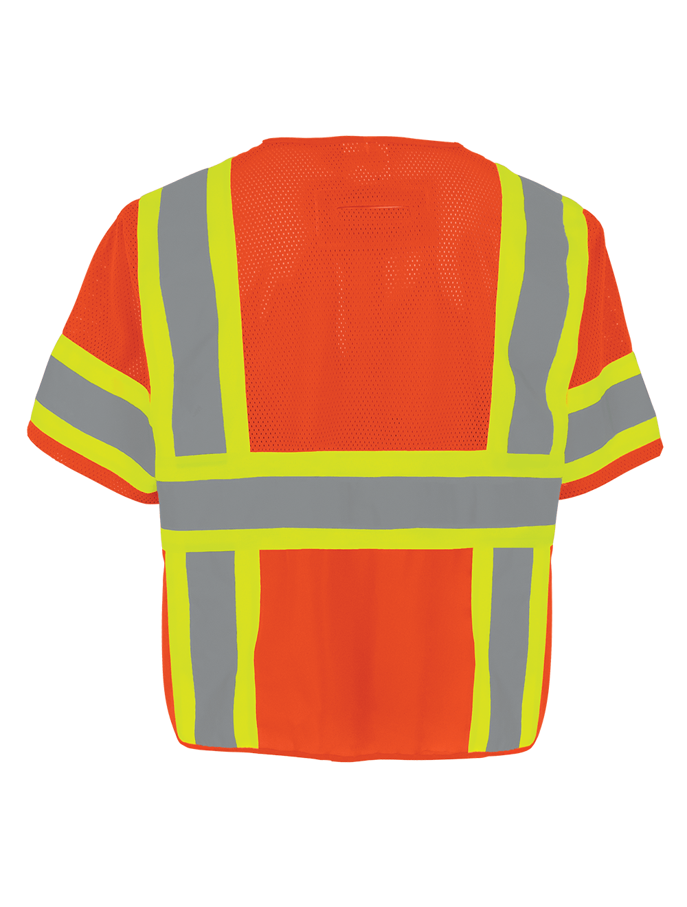FrogWear® HV Mesh/Solid Polyester High-Visibility Orange Surveyors Safety Vest - GLO-147