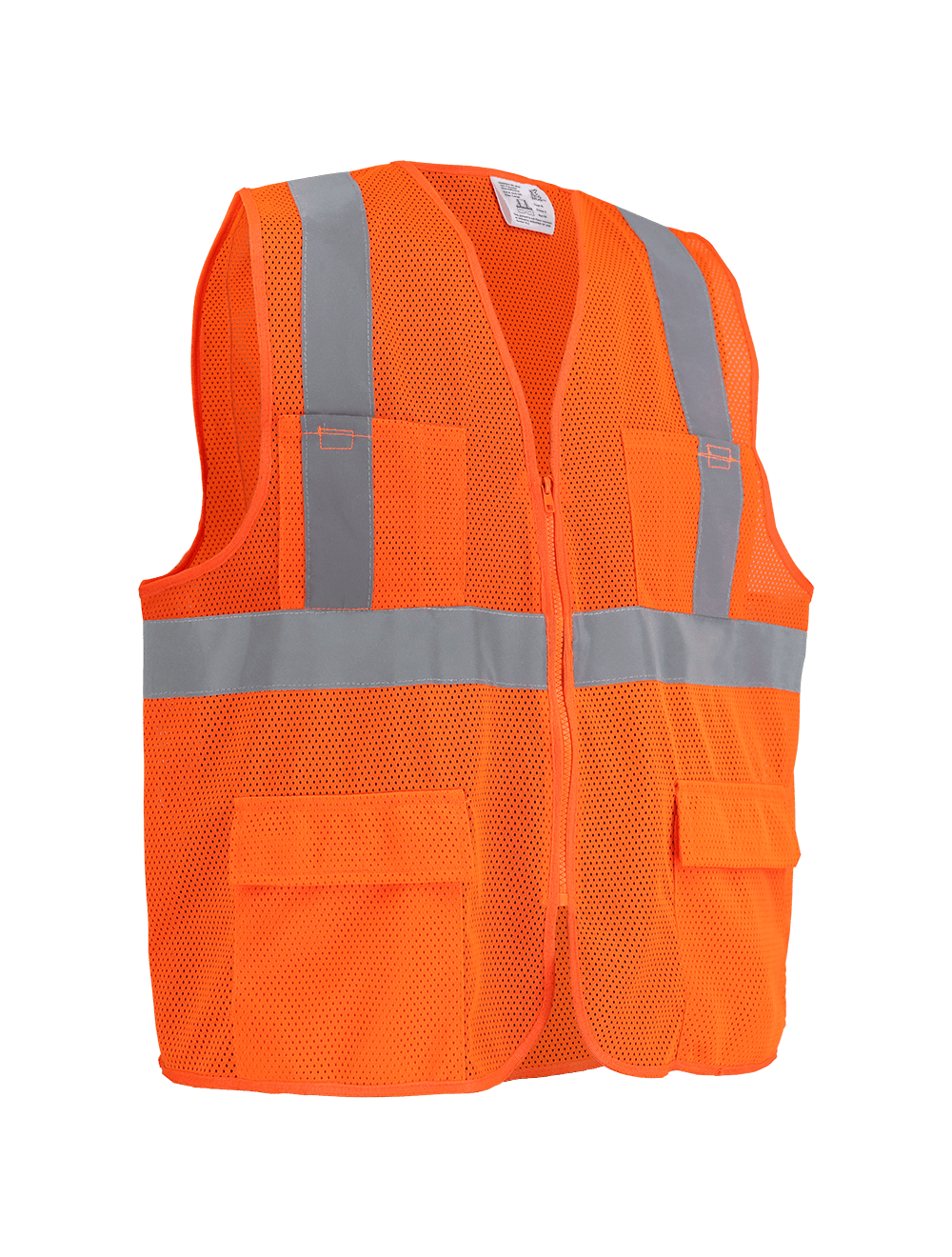 FrogWear® HV High-Visibility Orange Lightweight Mesh Safety Vest, ANSI Class 2 - GLO-270