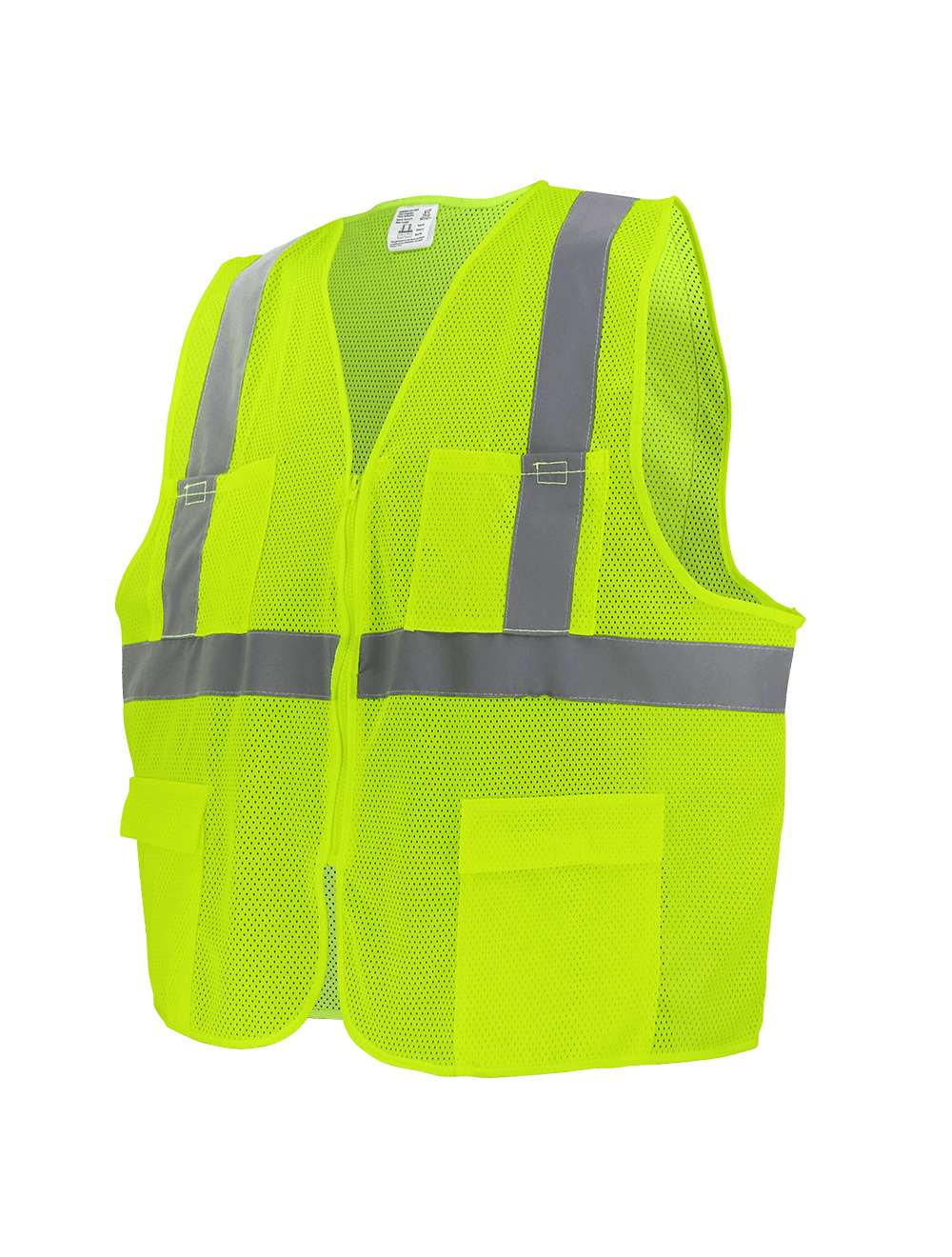 FrogWear® HV High-Visibility Yellow/Green Lightweight Mesh Safety Vest, ANSI Class 2 - GLO-271