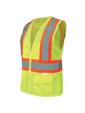 FrogWear® HV Women's Fit High-Visibility Surveyors Safety Vest - GLO-W0037