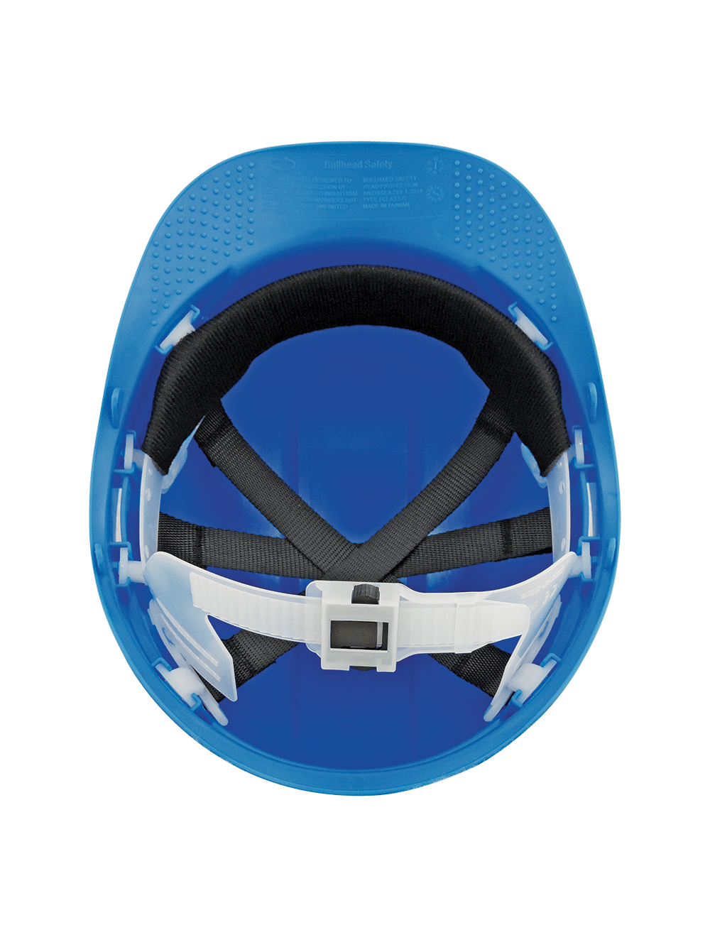 Bullhead Safety™ Head Protection Blue Unvented Cap Style Hard Hat With Six-Point Slide Lock Suspension - HH-C1-B