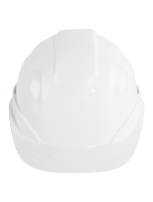 Bullhead Safety™ Head Protection White Unvented Cap Style Hard Hat With Six-Point Slide Lock Suspension - HH-C1-W
