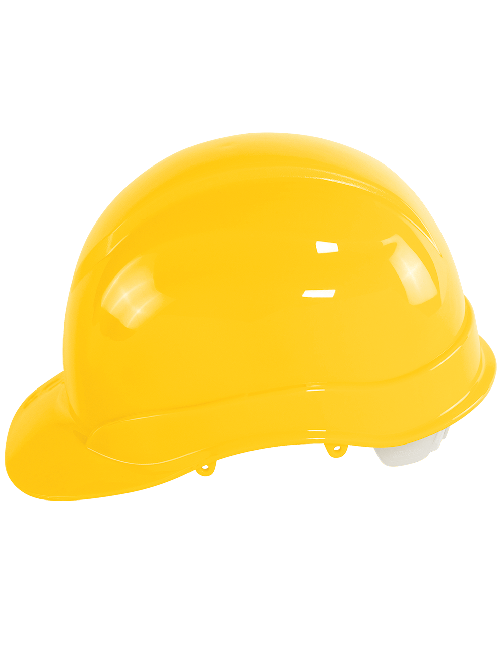 Bullhead Safety™ Head Protection Yellow Unvented Cap Style Hard Hat With Six-Point Slide Lock Suspension - HH-C1-Y