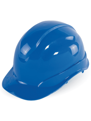 Bullhead Safety™ Head Protection Blue Unvented Cap Style Hard Hat With Six-Point Ratchet Suspension - HH-C2-B