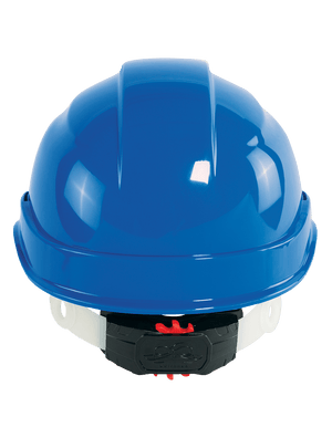 Bullhead Safety™ Head Protection Blue Unvented Cap Style Hard Hat With Six-Point Ratchet Suspension - HH-C2-B