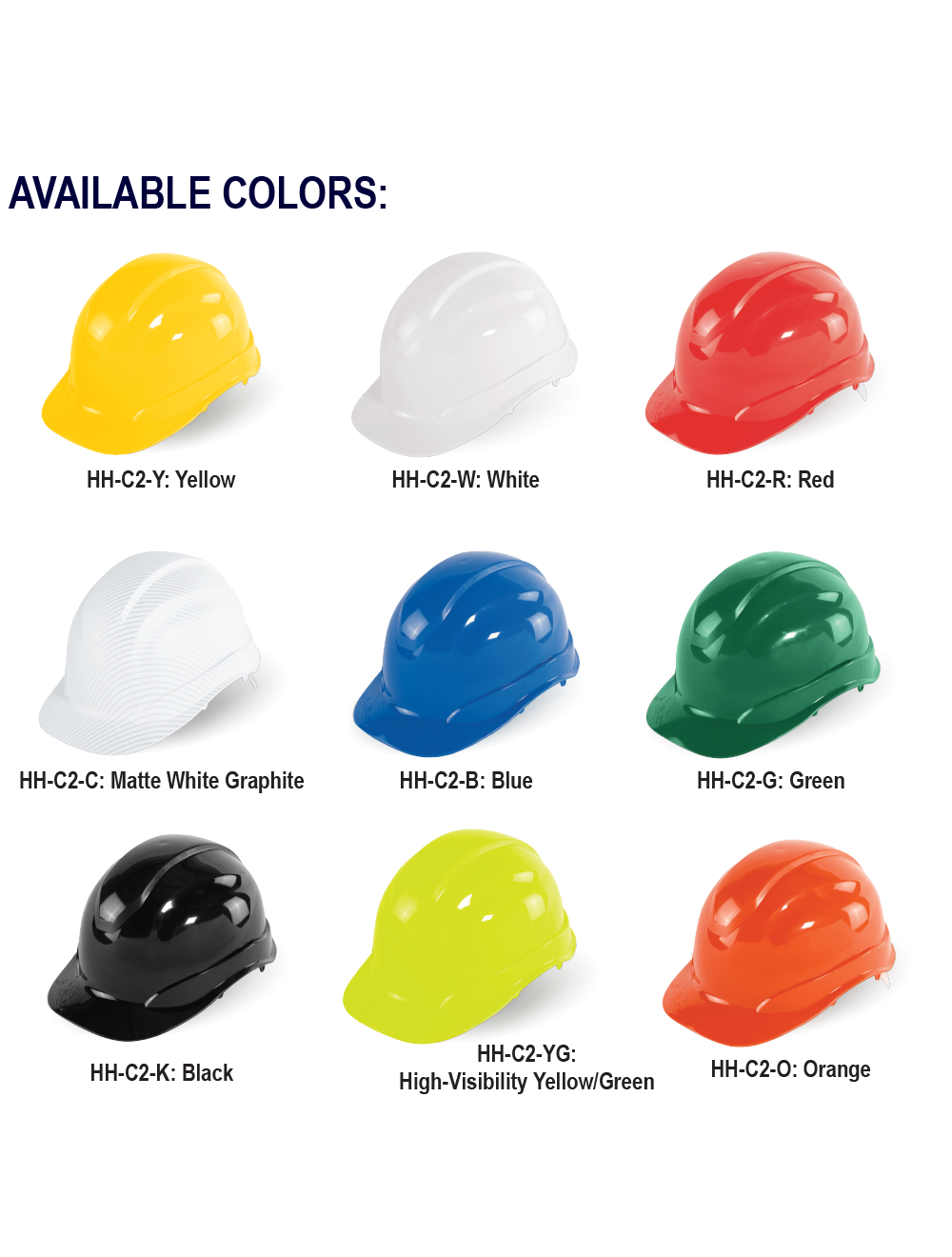 Bullhead Safety™ Head Protection Blue Unvented Cap Style Hard Hat With Six-Point Ratchet Suspension - HH-C2-B