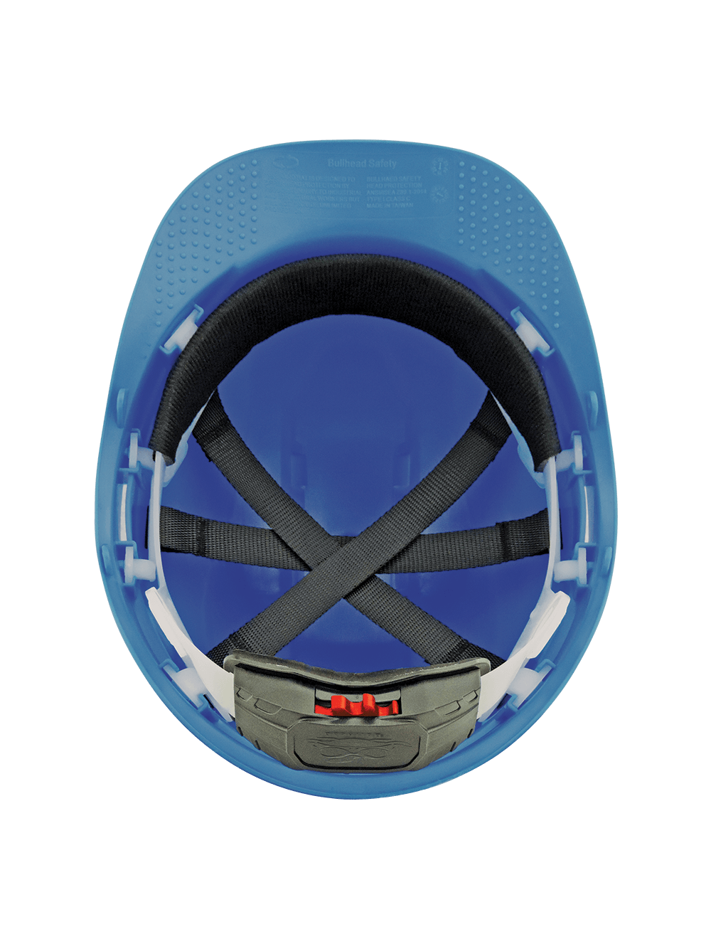 Bullhead Safety™ Head Protection Blue Unvented Cap Style Hard Hat With Six-Point Ratchet Suspension - HH-C2-B