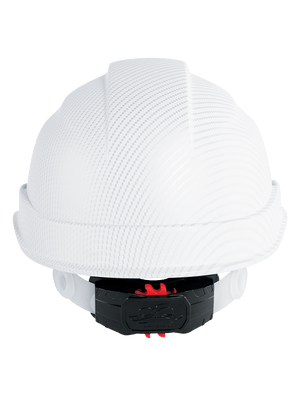 Bullhead Safety™ Head Protection Matte White Graphite Unvented Cap Style Hard Hat With Six-Point Ratchet Suspension - HH-C2-C