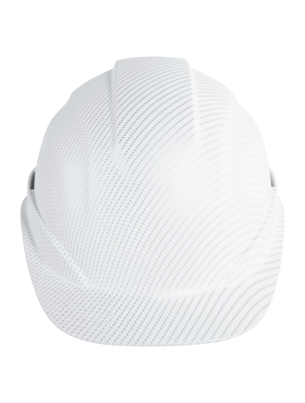 Bullhead Safety™ Head Protection Matte White Graphite Unvented Cap Style Hard Hat With Six-Point Ratchet Suspension - HH-C2-C