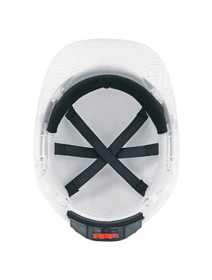 Bullhead Safety™ Head Protection Matte White Graphite Unvented Cap Style Hard Hat With Six-Point Ratchet Suspension - HH-C2-C