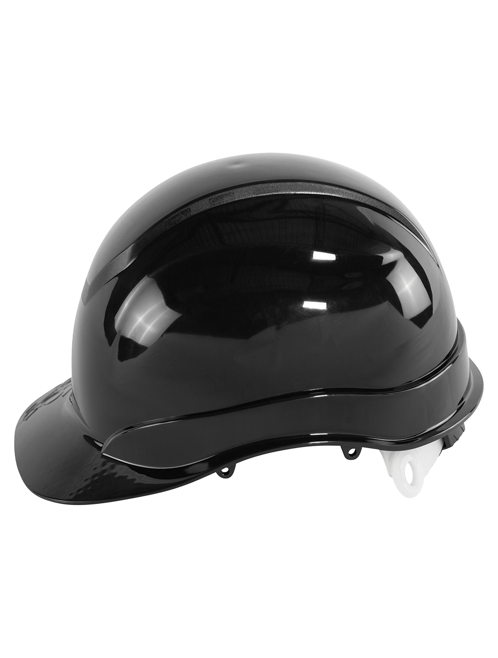 Bullhead Safety™ Head Protection Black Unvented Cap Style Hard Hat With Six-Point Ratchet Suspension - HH-C2-K