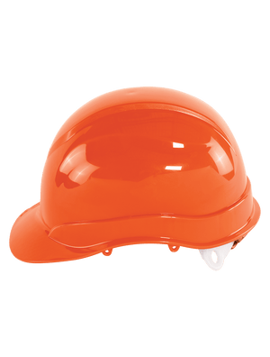 Bullhead Safety™ Head Protection Orange Unvented Cap Style Hard Hat With Six-Point Ratchet Suspension - HH-C2-O